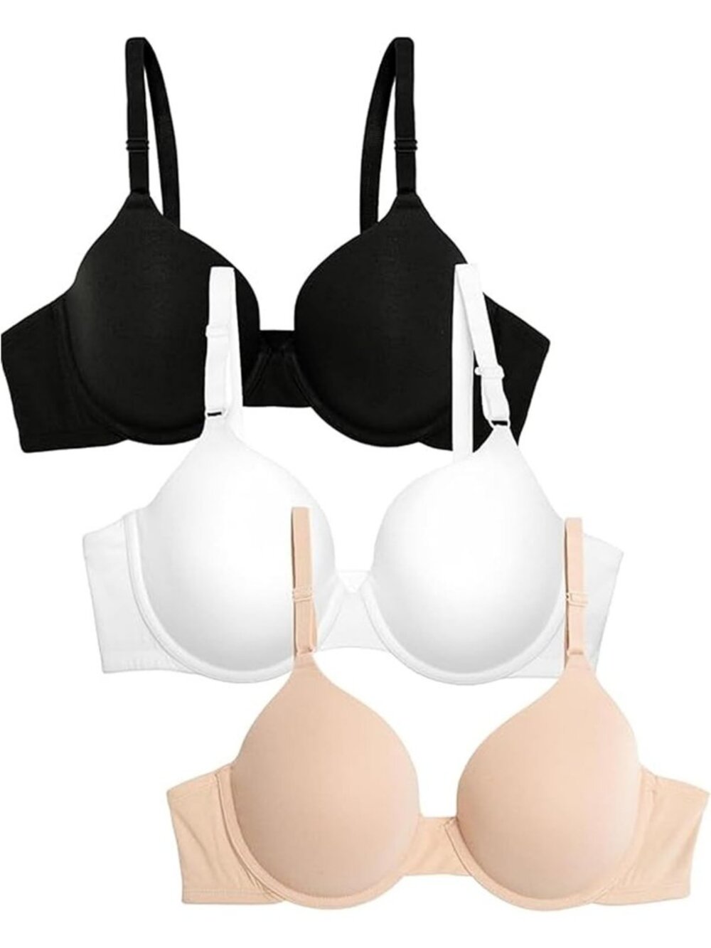 Ultra-Soft Women's Cotton T-Shirt Bra - Flexible, Invisible Under Clothes